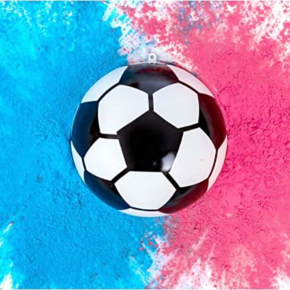Gender Reveal Mini Soccer Ball With Pink & Blue Powder NWT